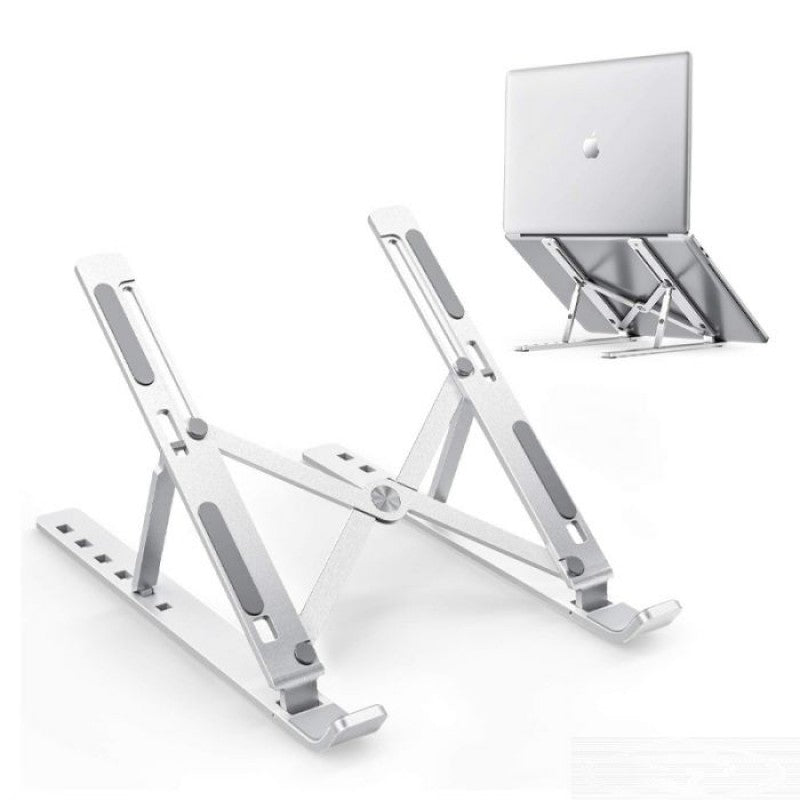 Foldable Aluminum Laptop Stand Adjustable Portable Riser for MacBook, Laptop & Tablet – Ergonomic Cooling Holder with Carry Pouch
