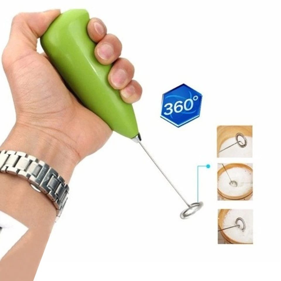 Hongxin Handheld Electric Coffee Beater & Milk Frother | Battery Operated Drink Mixer & Egg Whisk | Portable Mini Foam Maker for Lattes, Cappuccinos & Hot Chocolate (Random Color)