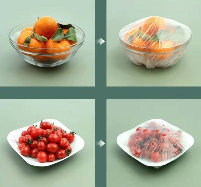 Disposable Elastic Food Storage Covers (100-Pack) | Universal Stretchable Bowl & Plate Wrap | Eco-Friendly Kitchen Fresh-Keeping Plastic Caps