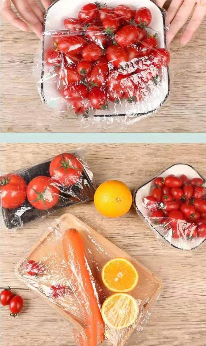 Disposable Elastic Food Storage Covers (100-Pack) | Universal Stretchable Bowl & Plate Wrap | Eco-Friendly Kitchen Fresh-Keeping Plastic Caps