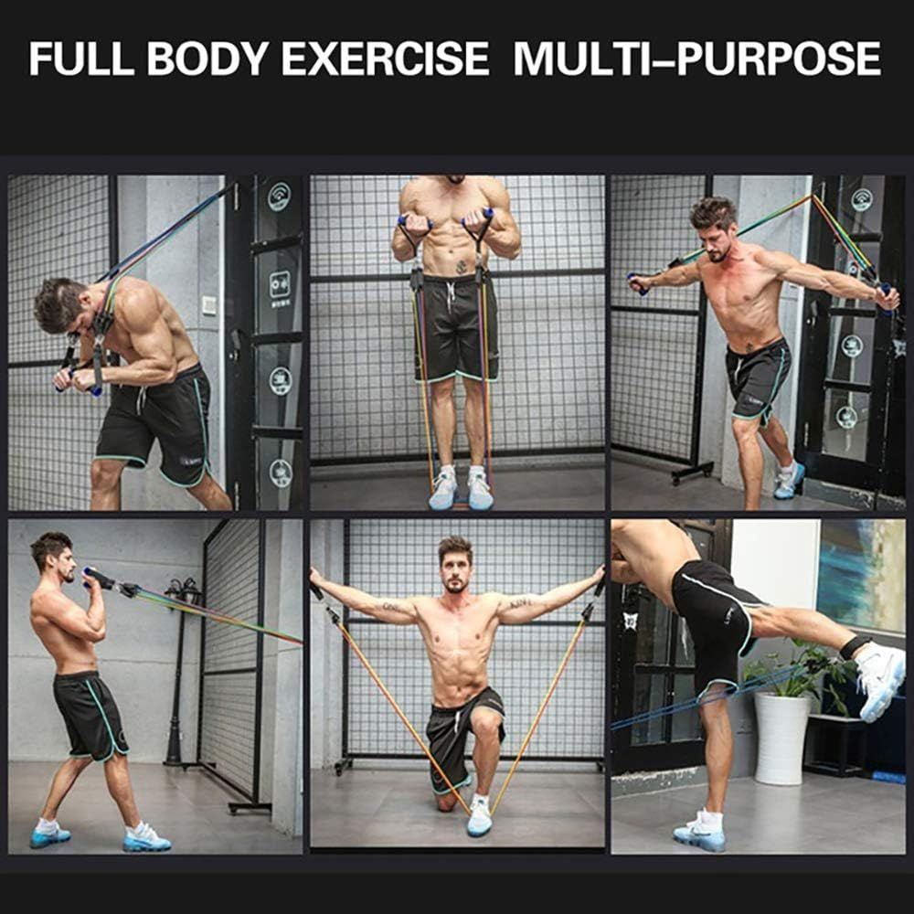 Multi-Purpose Power Resistance Bands Set | Premium Full-Body Exercise Stretch Bands with Handles & Anchors | Heavy-Duty Strength Training Tubes for Home Workout, Gym Fitness & Yoga