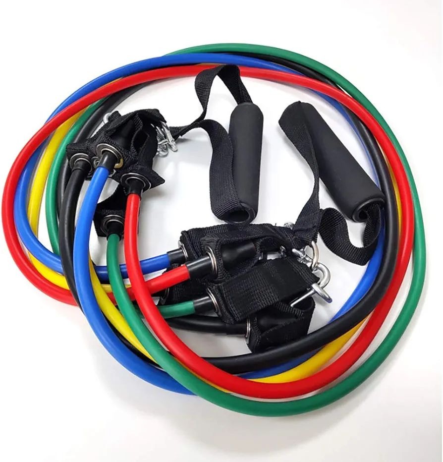 Multi-Purpose Power Resistance Bands Set | Premium Full-Body Exercise Stretch Bands with Handles & Anchors | Heavy-Duty Strength Training Tubes for Home Workout, Gym Fitness & Yoga