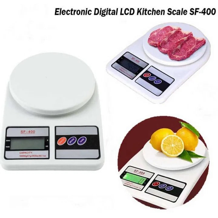 SF-400 Electronic Digital Kitchen Scale | High-Precision Food Weight Scale for Baking, Cooking & Diet Portion Control (10kg/1g - 5kg/1g)