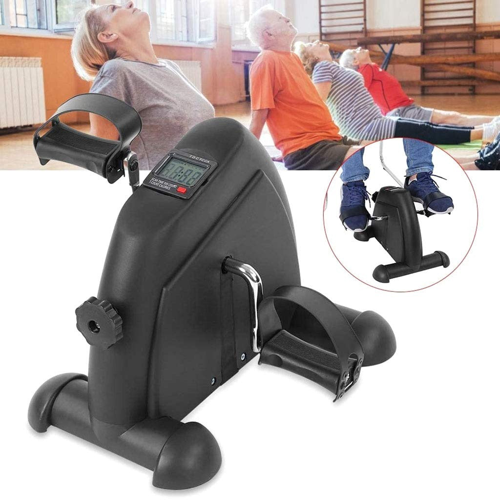 Portable Mini Exercise Bike with Digital LCD Meter | Compact Under-Desk Pedal Exerciser for Legs & Arms | Adjustable Resistance Fitness Machine for Home, Office & Physiotherapy