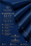 ZAM FABRIC Premium Men's Washnwear Suit | Unstitched Luxury Royal Navy Blue Shalwar Kameez Fabric for Men | Lightweight, Breathable & Wrinkle-Resistant All-Season Wear - Image 1